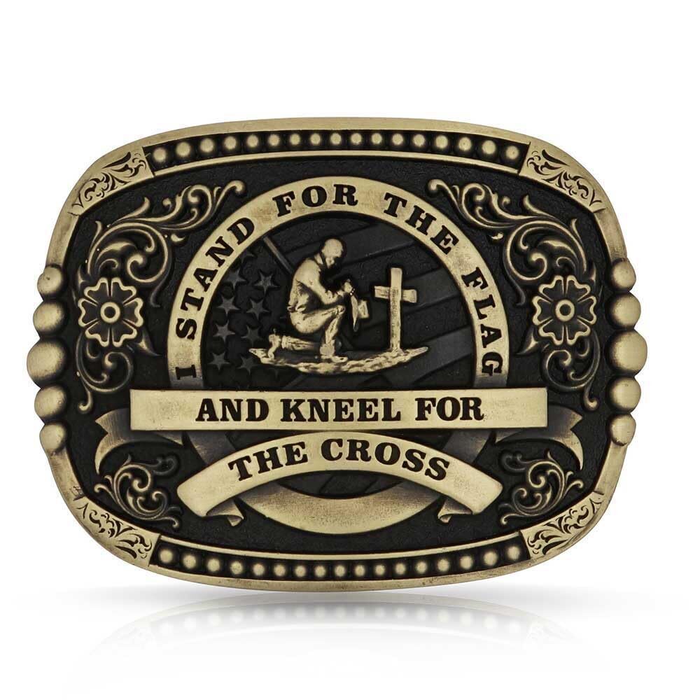 1961 Christian Faith Series Attitude Western Belt Buckle Kneel For The